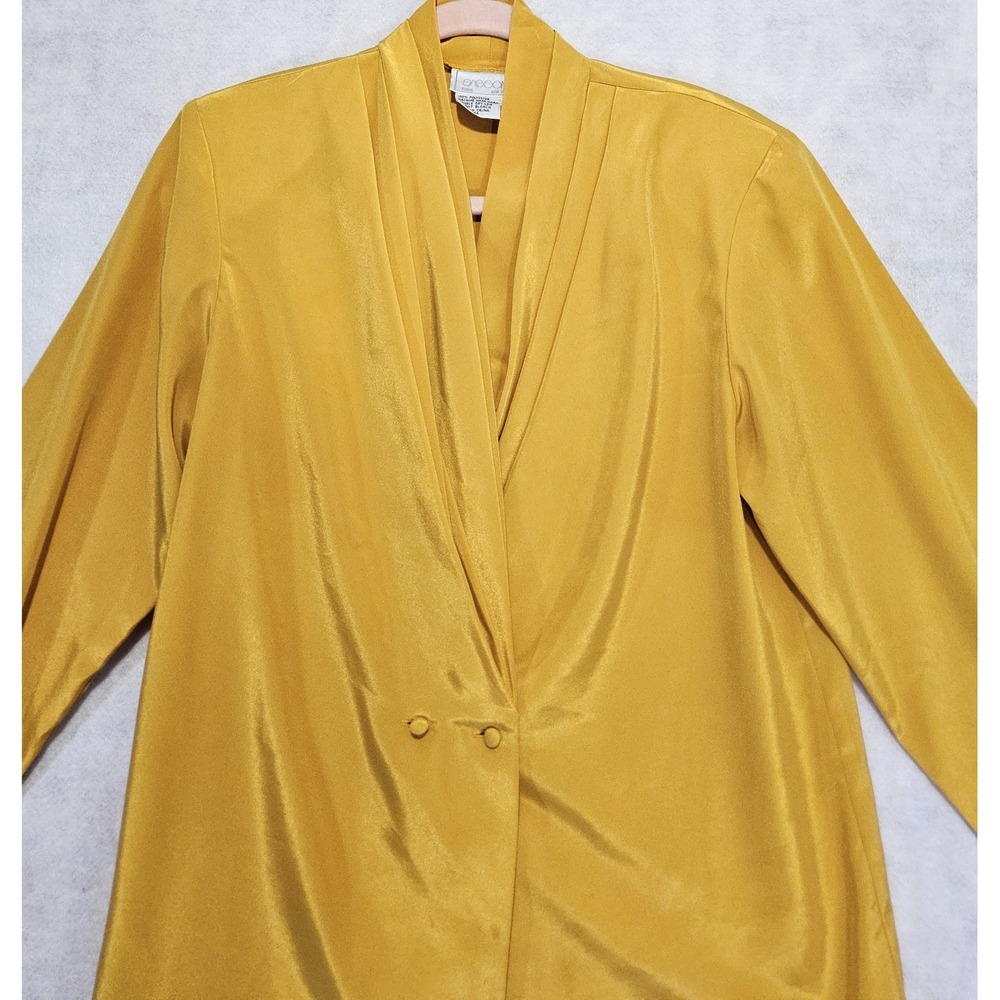 Vtg 70s Blouse 8 M Top Shirt 80s Womens Sasson‎ Orange Long Sleeve Spring Jacket